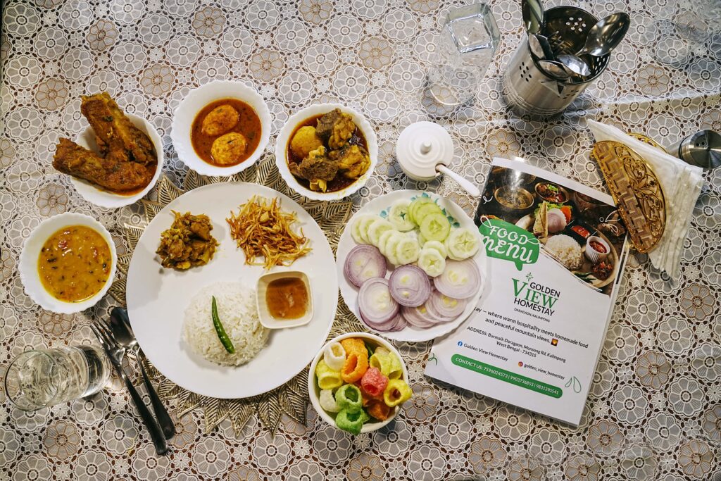 food golden view homestay kalimpong